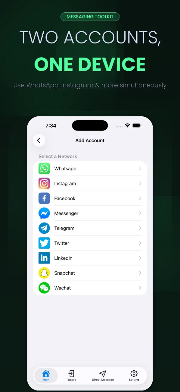 Screenshot #3 pour Dual Messenger: Web Clone