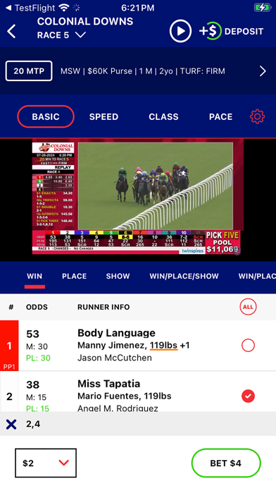 BetAmerica: Live Horse Racing Screenshot 1 - AppWisp.com BetAmerica: Live Horse Racing Screenshot 1 - AppWisp.com