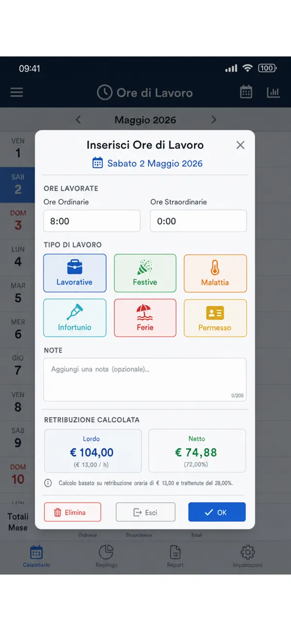 Screenshot #1 pour Ore di Lavoro - Ikonet