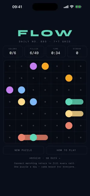 FLOW: Daily Puzzle screenshot 3