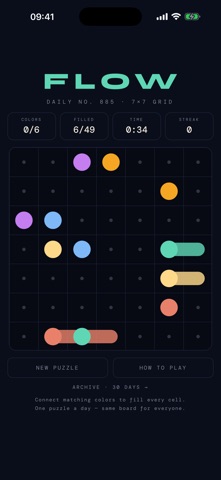 FLOW: Daily Puzzle Screenshot 3 of 6