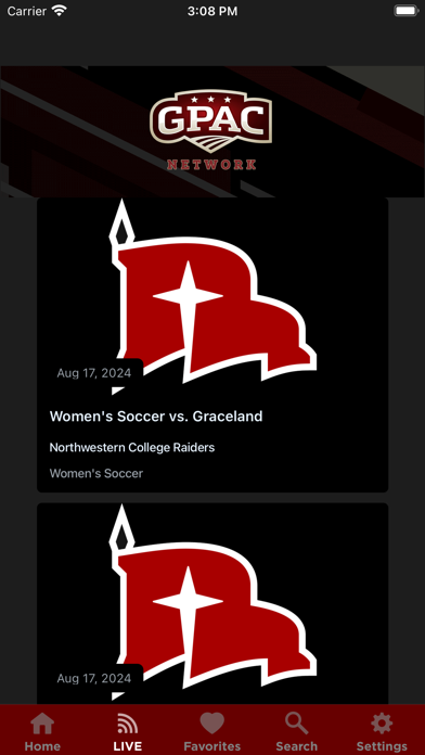 GPAC Sports Network Screenshot