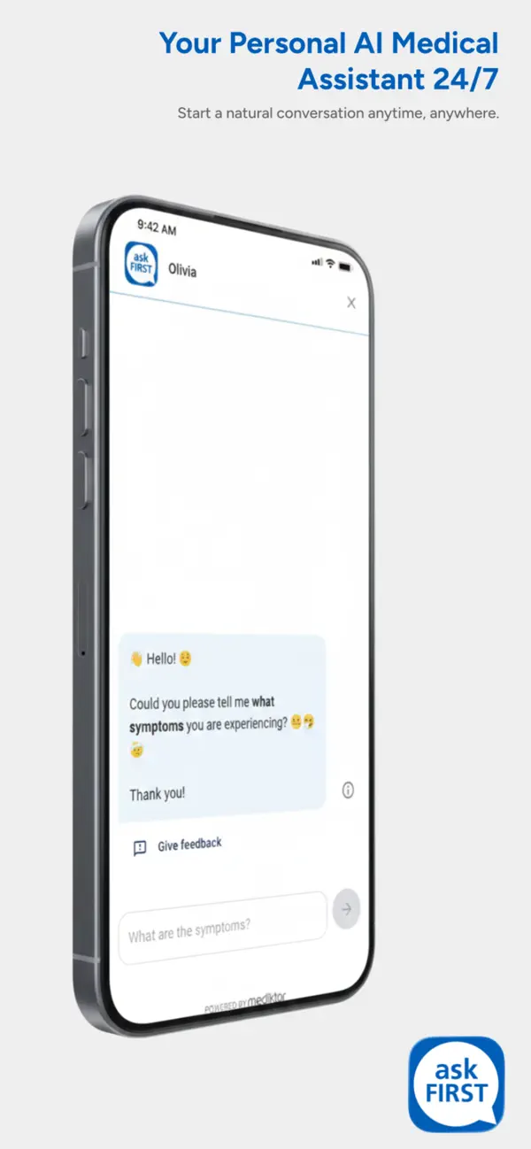 Screenshot #1 pour AskFirst (formerly Ask NHS)