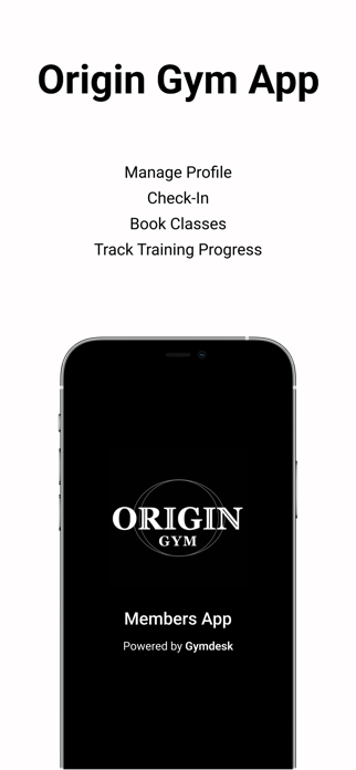 Origin Gym App Screenshot 1 of 4