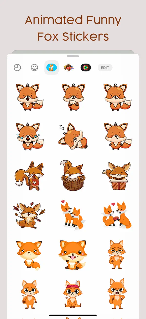 #3. Animated Funny Fox Stickers (iOS) By: Deepak Jalwa