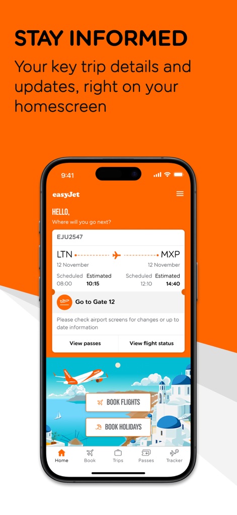 easyJet: Travel App - Timely Trip Updates