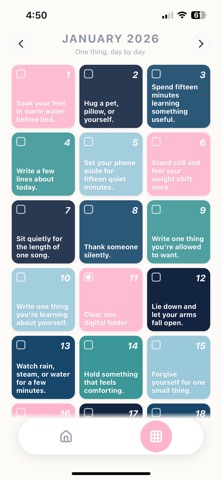One thing a day – daily pause screenshot
