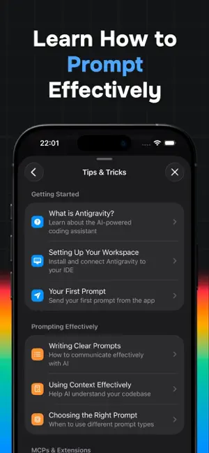 Mobile IDE for Antigravity AI iPhone screenshot 4