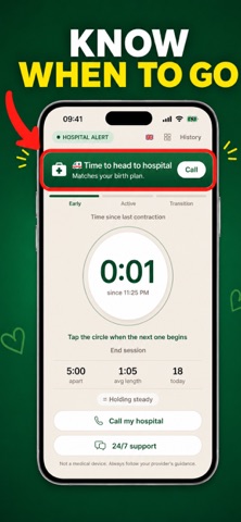 Contraction Tracker Timer 9m Screenshot 3 of 3