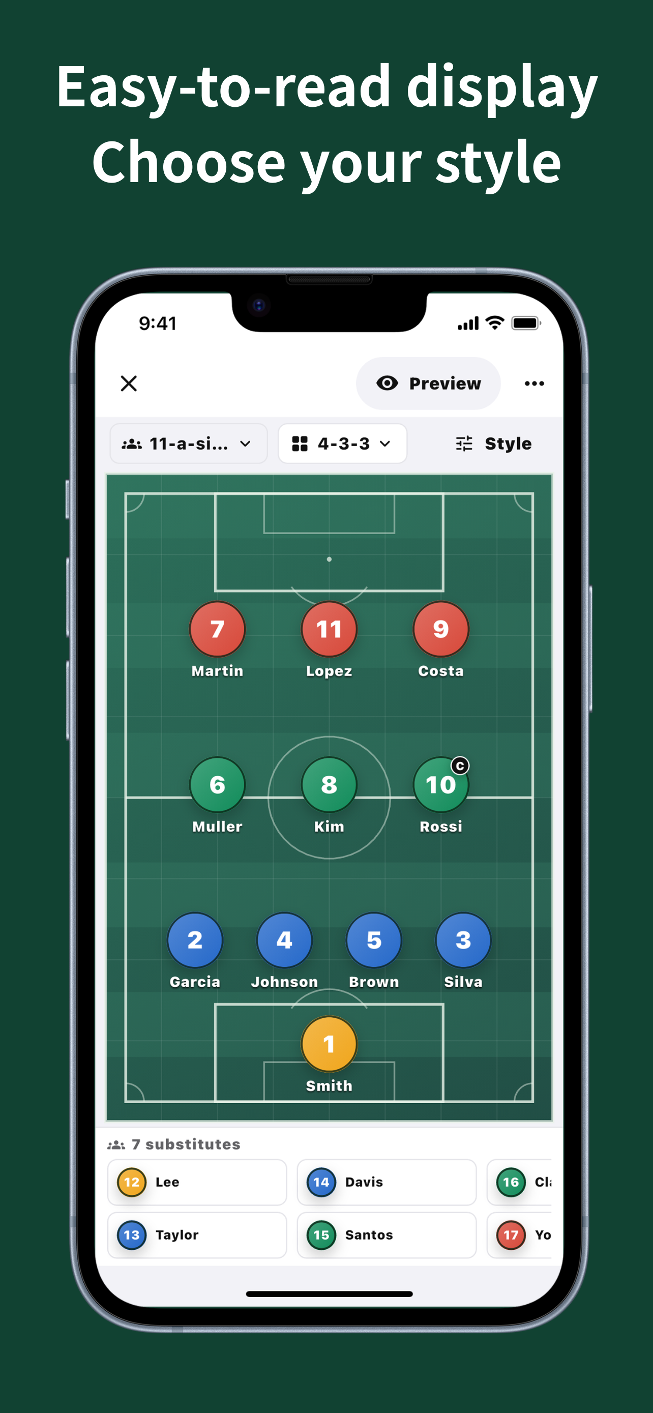 Soccer Lineup: Starting XI screenshot 3