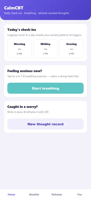 CalmCBT: Anxiety Relief screenshot 2