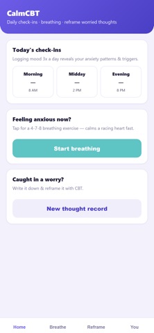 CalmCBT: Anxiety Relief Screenshot 2 of 5