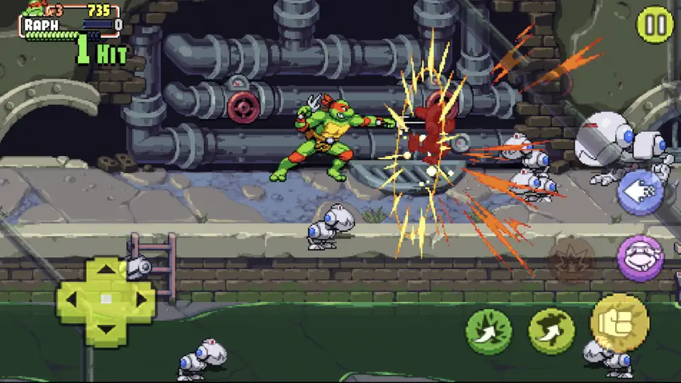 Captura de pantalla de TMNT:Shredder’s Revenge Mobile en iPhone 1