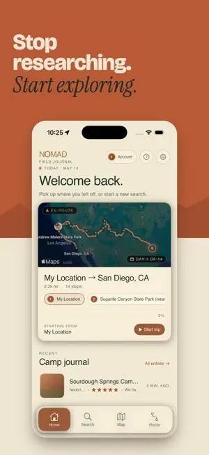 Nomad: Camping and Routes screenshot 1