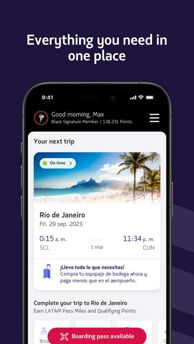Screenshot #1 pour LATAM: Flights, Hotels, Cars