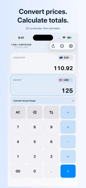 Calcury: Currency Calculator screenshot 1