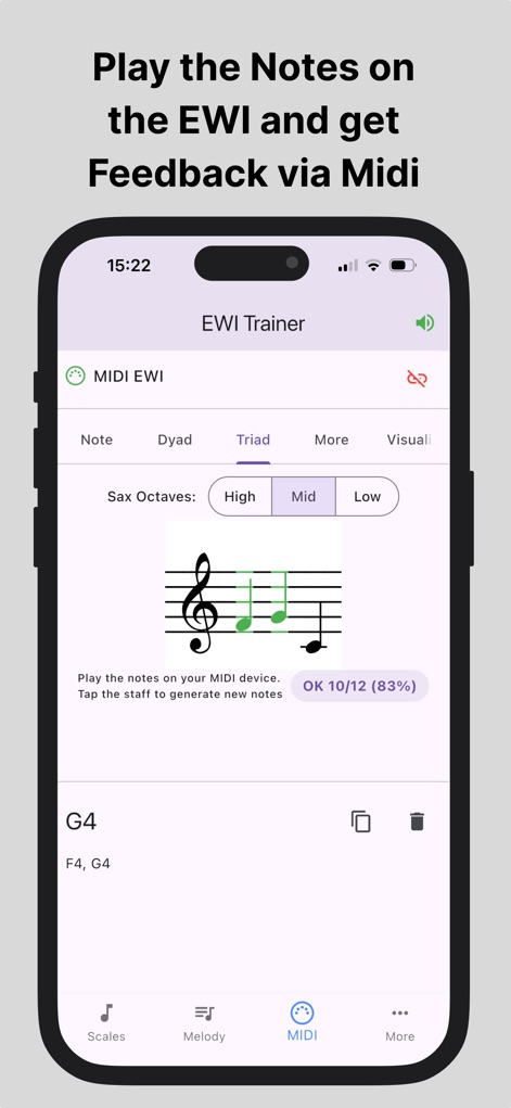 EWI Trainer - Music App | MWM