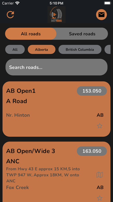 Dusty Roads App