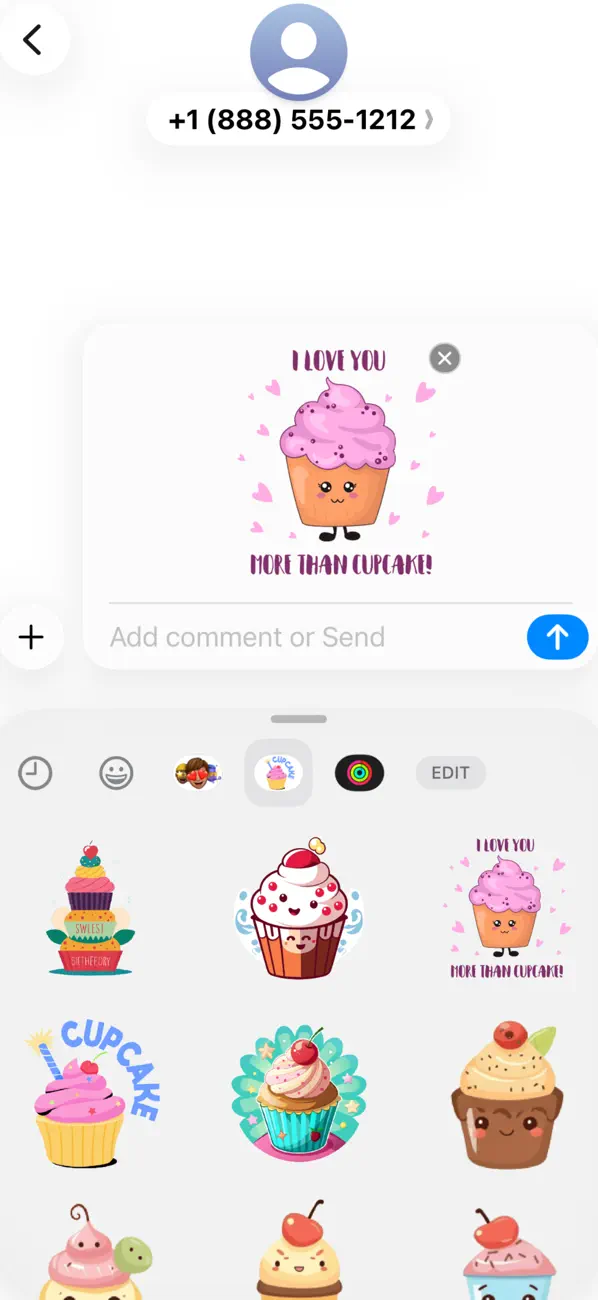 Screenshot #3 pour Tasty Cupcakes Stickers