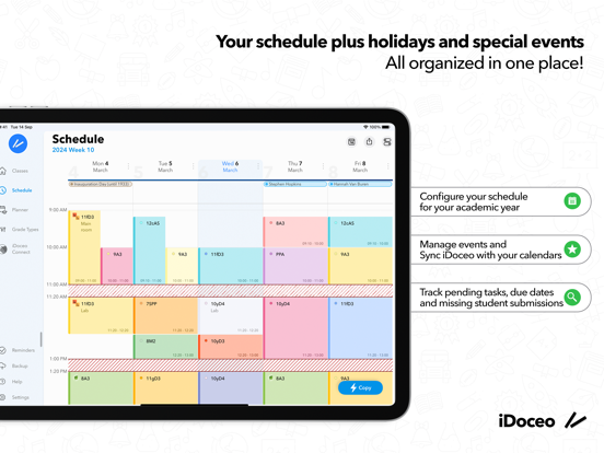 iDoceo - Planner and gradebook iPad screenshot 2 - Education app