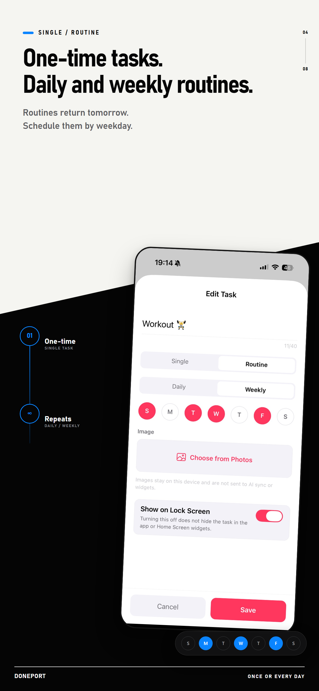 DonePort: Lock Screen Todo screenshot 4