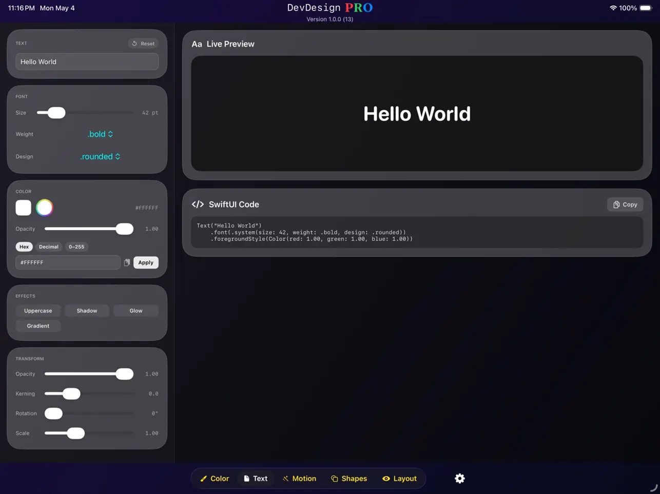 #4. DevDesign PRO (iOS) Με: Wesley Harden