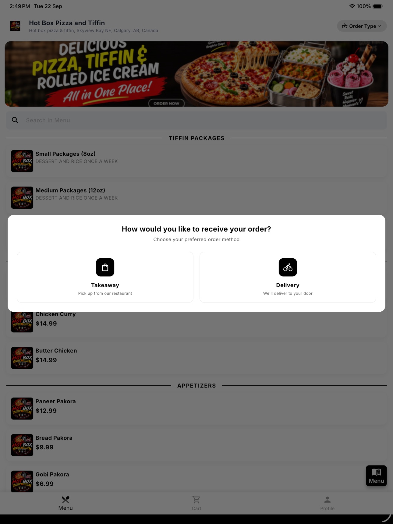 Screenshot 8 of Hot Box Pizza & Tiffin