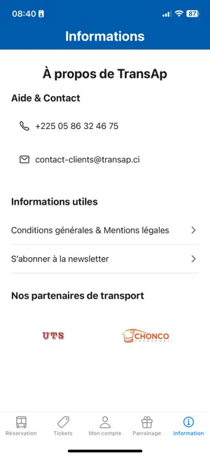 Transap screenshot 2