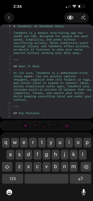 TakeNote: AI Markdown Notes Screenshot 2 of 5