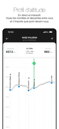 Capture d'écran de Wise Pilgrim Via Podiensis sur iPhone 6