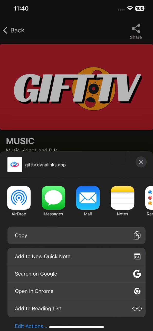 iPhone screenshot