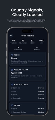 Profile Origin: Metadata Screenshot 4 of 8