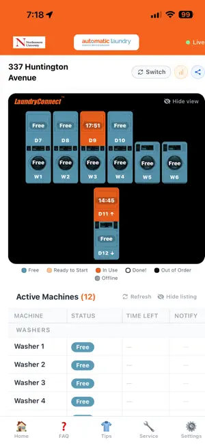 LaundryConnect Live screenshot 1