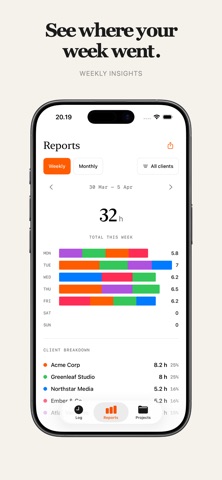 clockd — Time Tracker Screenshot 3 of 5
