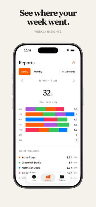 clockd — Time Tracker Screenshot 3 of 5