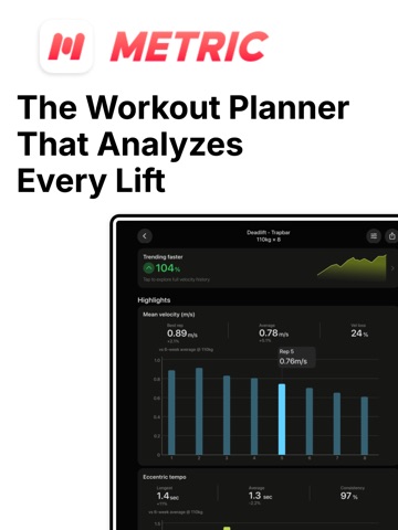 Metric - Strength Training iPad screenshot