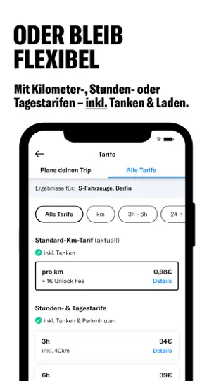 Screenshot von MILES Carsharing & Vansharing auf dem iPhone 4