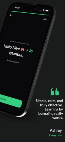 Linjoy: Language Journal iPhone screenshot 2