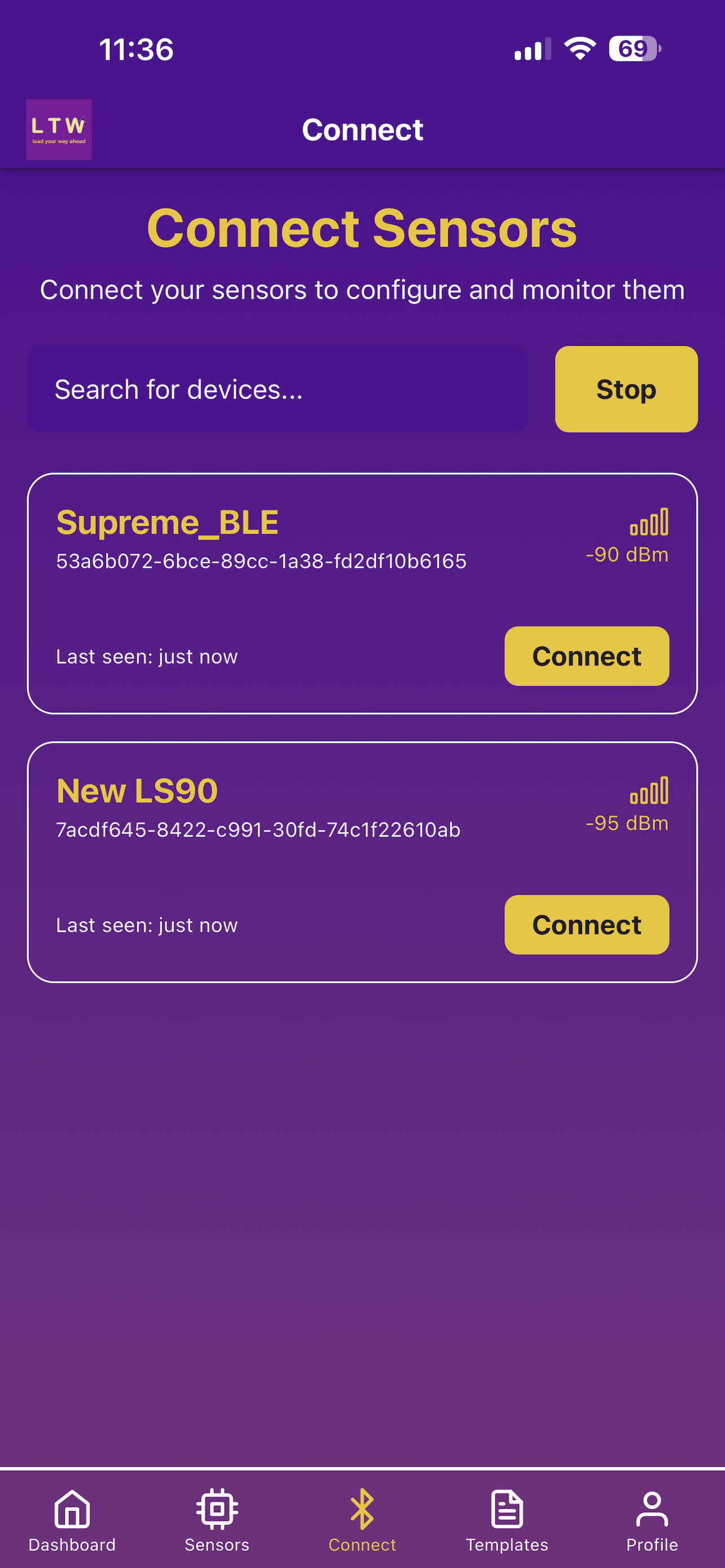 LTW Sensor App screenshot 7