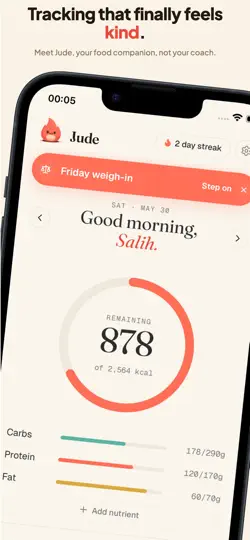 Captura de pantalla de Jude: Calorie Counter en iPhone 2
