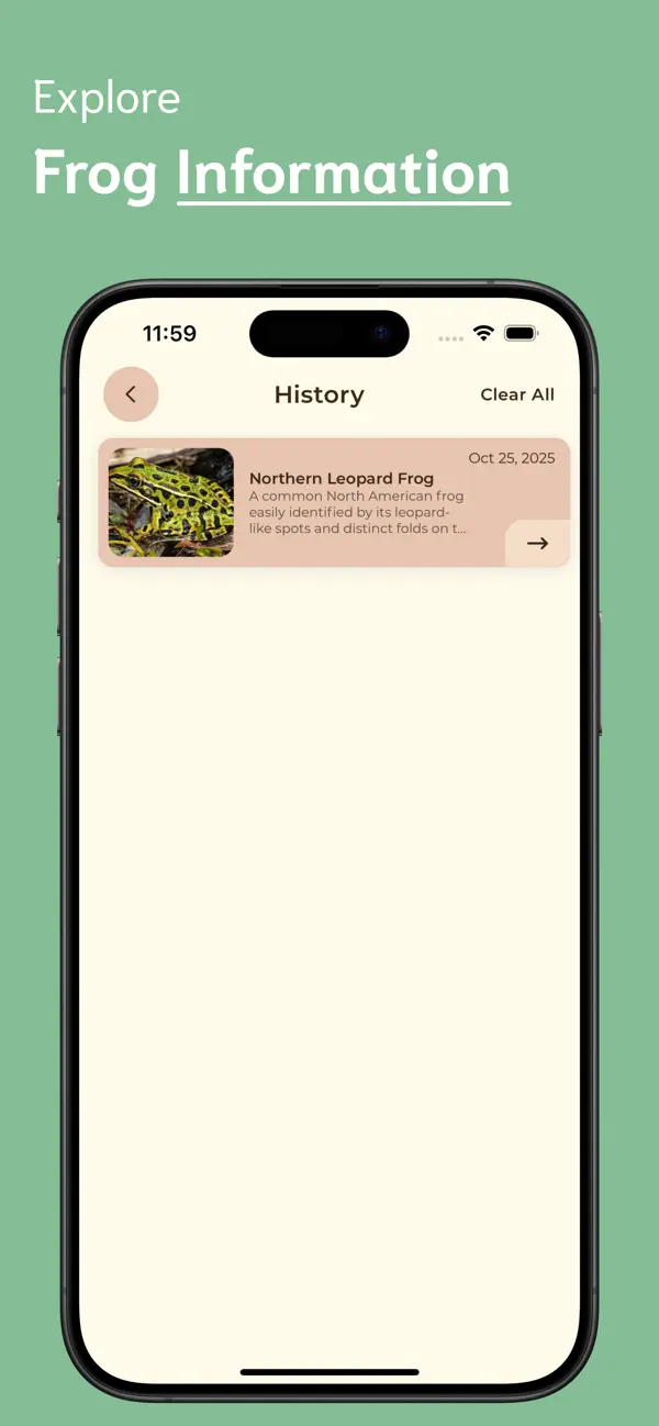 #4. Frog Identifier - FI (iOS) Ved: Ankur Dhameliya