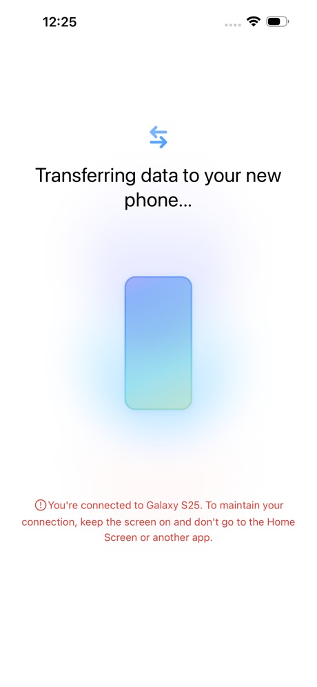 Samsung Smart Switch Mobile App Store screenshot 6, no headline. The app itself is the background.