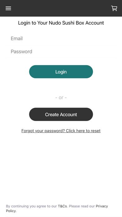 Nudo Sushi Box Loyalty App Screenshot
