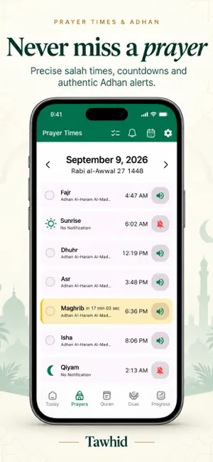 Tawhid: Quran & Prayer Times screenshot 1