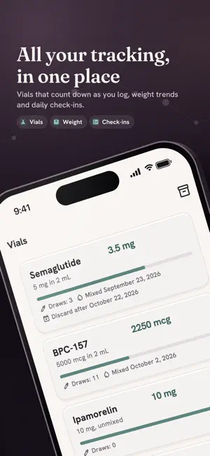 Peptra – Peptide & Dose Log screenshot 3
