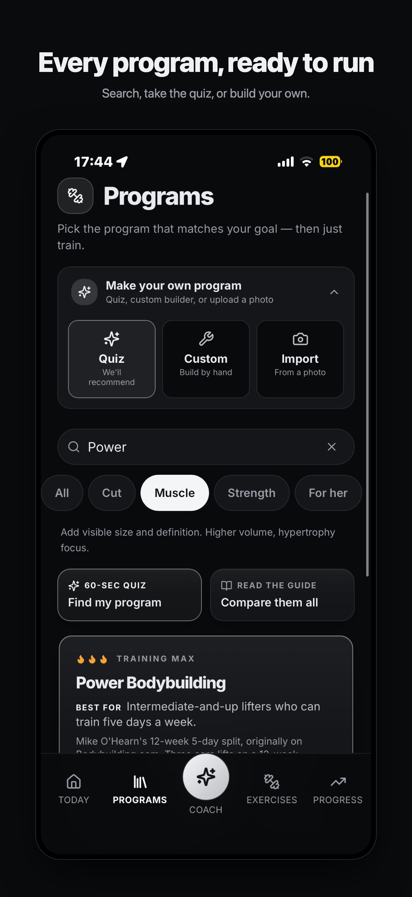 Lift OS — Strength Coach