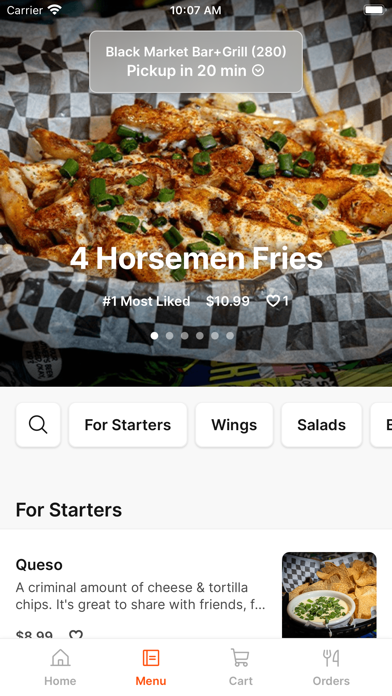 Black Market Bar and Grill iPhone screenshot 2 - Food & Drink app