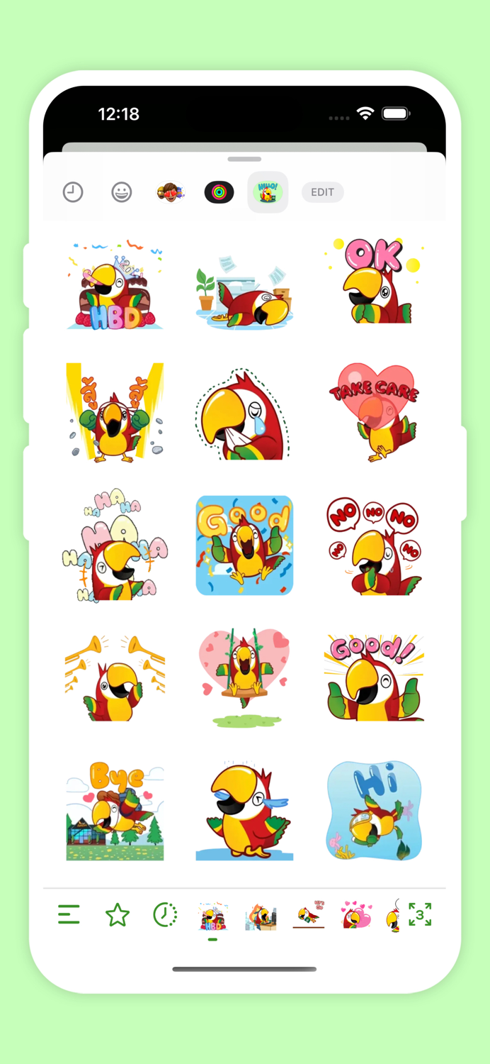 Playful Parrot Animated