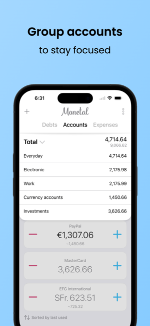 Skjermbilde av Monetal - Expense Tracker