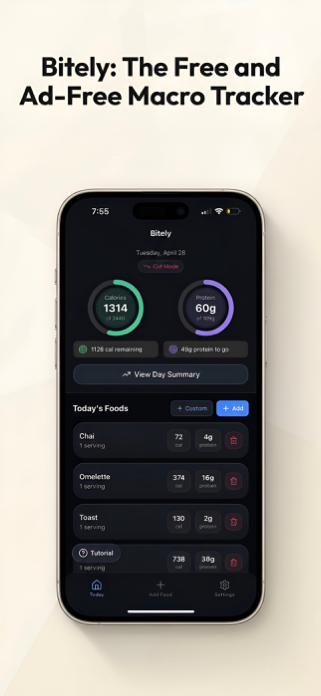 Bitely: The Free Macro Tracker Screenshot 1 of 4